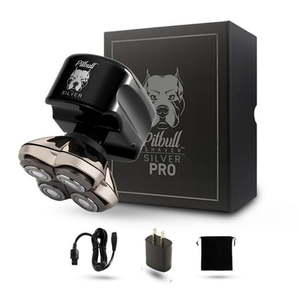 lot 38057 image: Pitbull Silver PRO Head & Face Shaver  USB charging cable included  Verified Seller Skull Shaver - Retail $90