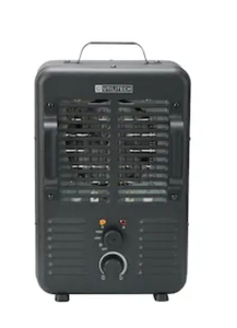 lot 8513 image: Utilitech 1500 -Watt Utility Fan Utility Indoor Electric Space Heater with Thermostat