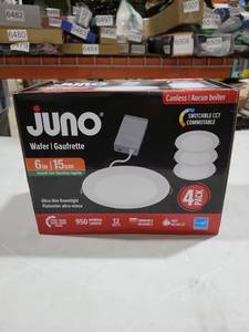 lot 8515 image: Juno 6 Inch LED Wafer Ultra-Thin Downlight 2-Pack
