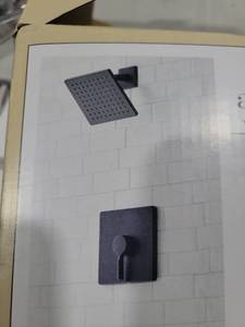 lot 8527 image: Allen  Roth VEDA  Shower Faucet Set Matte Black