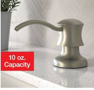 lot 8612 image: Dearborn Brushed Nickel 10-oz Capacity Deck-mount Soap and Lotion Dispenser