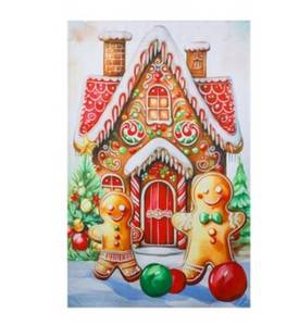lot 8654 image: Style Selections 2.33-ft W x 3.66-ft H Winter House flag