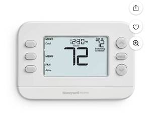 lot 8663 image: Honeywell Thermostat, 5-2 Day Digital Programmable Thermostat, White