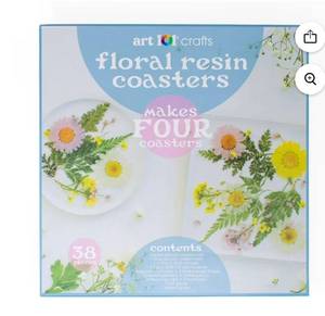 lot 8700 image: Art 101 Crafts Floral Resin Coasters Kit