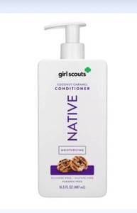 lot 8708 image: Native Girl Scouts Moisturizing Conditioner, Coconut Caramel, 16.5 fl pack of 2