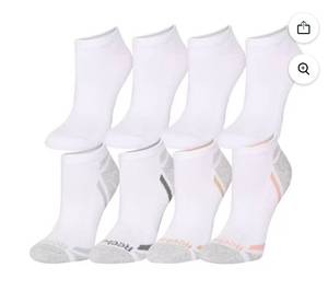 lot 8723 image: Reebok Womens 8-Pack Cushion Low-Cut Sock 4-10