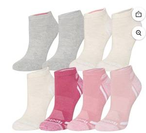 lot 8727 image: Reebok Womens 8-Pack Cushion Low-Cut Sock 4-10