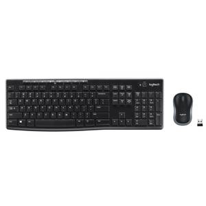 lot 8728 image: Logitech MK270 Wireless Keyboard and Mouse Combo for Windows, 2.4 GHz Wireless, Compact Mouse, 8 Multimedia and Shortcut Keys, 2-Year Battery Life, for PC, Laptop - Black