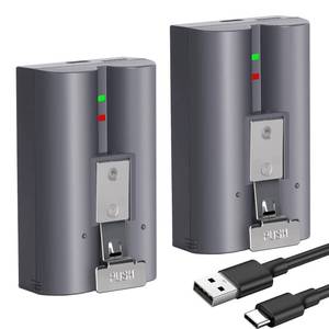 lot 8751 image: GKUGEYGO 2-Pack 6040mAh Ring Battery Replacement Compatible with Ring Doorbell 234, 3 Plus, Spotlight Cam & Stick Up Cam, Rechargeable 3.65V Lithium-ion Batteries