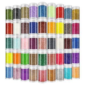 lot 8755 image: Ultra Fine Glitter for Nails, Set of 45 Colors, Extra Fine Resin Glitter Powder, Holographic & Iridescent Glitter for Epoxy Resin, Body Glitter for Face Hair, Arts and Crafts Glitter Bulk for Tumblers