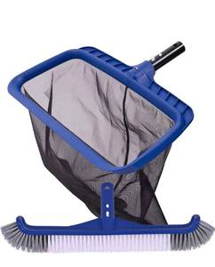 lot 8769 image: Fine Mesh Pool Net & Brush Head Combo