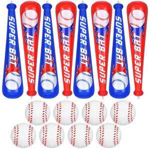 lot 8773 image: durony 8 Sets Inflatable Baseball Bats and Mini Foam Baseball Sports Stress Ball Sports Party Favors for Party Supplies Sport Theme Favors