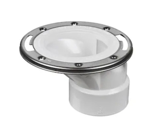 lot 8780 image: Oatey Level Fit Offset 3.958-in White PVC Anchor flange