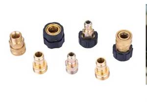 lot 8784 image: SurfaceMaxx M22 (14-mm) female to 14-in Brass Quick connect kit for Gas and Electric Pressure Washers up to 4500 PSI
