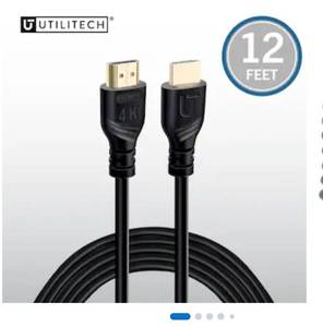 lot 8791 image: Utilitech 4k HDMI to HDMI 12-ft Black