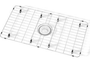 lot 8799 image: Sink Protectors for Kitchen Sink, Sink Grate Grid for Bottom of Sink, Metal Sink Rack, Bottom Basin Rack, Stainless Steel,