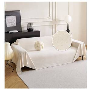 lot 8800 image: MYSKY HOME White Couch Cover Couch Covers for 3 Cushion Couch Sofa Pet Friendly Sectional Couch Covers L Shape Dog Couch Cover Protector for Sectional Sofa Covers Couch Protector, 71 x 150