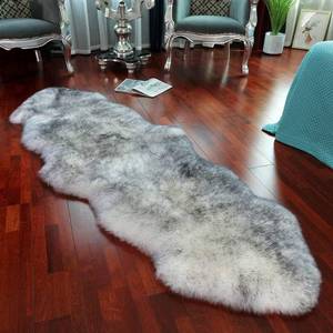 lot 121422 image: LLB Genuine Sheepskin Area Rug Wool Rug Fur Carpet Fluffy Shaggy Fur Rug for Living Room Kids Bedroom Real Sheepskin Throw Lambskin Rugs Sofa Mat Chair Seat Covers (Snow Grey, 2 x 6 ft Sheepskin)