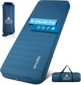 lot 121428 image: Hikenture 4 INCH Thick Self Inflating Sleeping Pad 9.5 R Value, Comfort Plus Camping Mattress with Pump Sack, Inflatable Foam Insulated Camping Pad, Camping Mat 4-Season