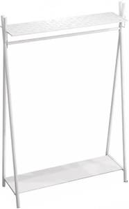 lot 221397 image: Retails for $209 Garment Rack Heavy Duty Clothing Rack With 2 Tier Shelves And 2 Hooks, Metal Clothes Rails For Bedrooms And Laundry Rooms, Multi-Functional Coat Rack, Large Capacity Cl(Size120X40X150CM,ColorWhite)