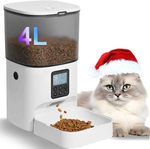 lot 221406 image: ANDOLL HOME Automatic Cat Feeder, 4L Cat Food Dispenser with 10s Voice Recorder, Pet Feeder up to 8 Meals per Day, Timed Dog Feeder with Dry Food Sealed Ring