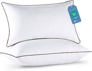 lot 221418 image: JOLLYVOGUE Standard Pillows Set of 2, Cooling and Supportive Pillows Full Size Set of 2 for Side and Back Sleepers, Down Alternative Hotel Collection Sleeping Pillow