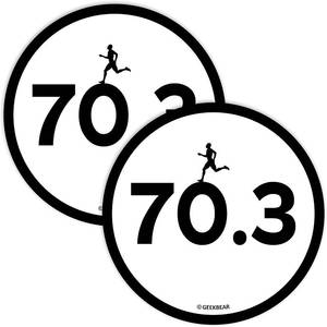 lot 221426 image: GEEKBEAR 70.3 Marathon Car Magnet (2 Pack) - 4.7 Circular Shape