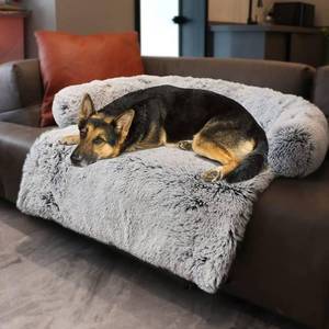 lot 321269 image: Tinaco Calming DogsCats Bed Mats, Dog Pad Washable Removable Couch Cover, Plush Long Fur Mat for Pets, Waterproof Lining, Perfect for Small, Medium and Large Dogs and Cats (Gradient Gray, 45x37)
