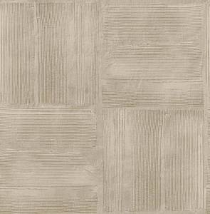 lot 321288 image: RoomMates Taupe Dimensional Square Plaster Peel and Stick Wallpaper, RMK12681PLW