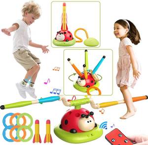 lot 421380 image: Engfa 3 in 1 Musical Jump, Toss Ring Game and Stomping Launch Rocket Launcher for Kids Toys for Girls Boys 3-5, Sports & Outdoors Toy for Ages 5-7 with Remote Control Outside Toys for Kids Ages 4-8