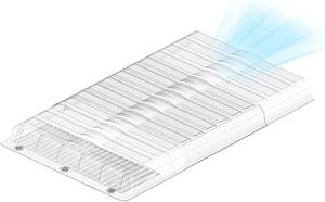 lot 421408 image: Air Vent Extender for Under Furniture, Vent Redirector, Vent Deflector for Floor Register 10 and 12 Wide, Extends from 17-33 Long (2 Pack)