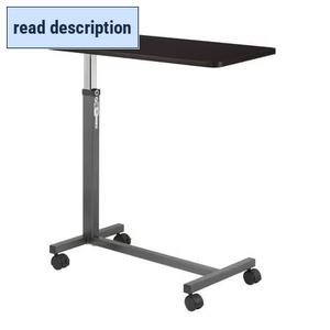 lot 221396 image: Retails for $153 Drive Medical Non Tilt Top Overbed Table, Silver Vein