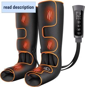 lot 421397 image: Leg Massager with Heat and Compression, Foot and Calf Massager for Circulation and Pain Relief, Compression Boots with Handheld Controller, 6 Modes 3 Intensities, Gift for Mom Dad