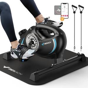 lot 241944 image: Retails for $110 Under Desk Bike Pedal Exerciser, Quiet Magnetic Mini Exercise Bike with MERACH App for Arm, Leg Recovery, Physical Therapy, Smooth Foot Desk Cycle