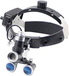 lot 251447 image: Retails for $663 Magnifying Glass Medical Dental Surgery Magnifier Optical Glass Magnifier Goggles with LED Headlight, Dental Magnifier for Brain Heart Surgery