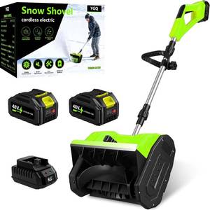 lot 421281 image: Retails for $246 13 Cordless Snow Shovel (Apple Green)