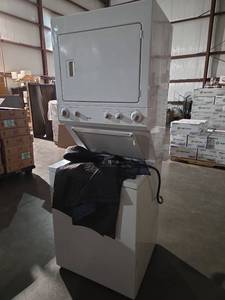 lot 11394 image: Kenmore White Stacked Washer Dryer Combo Unit Model 417.94702300