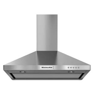 lot 11407 image: KitchenAid - 30 inches - Convertible - Wall Range Hood - Stainless Steel Model KVWB400DSSLot