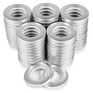 lot 1358 image: ZXXSFM 50 Pack Curtain Grommet 1-916 Inner Diameter 40mm Inner Plastic Ring Can Make Curtain Grommet Kit A Bit Quieter On The Rod for Window Shower Drapery,Living Room(Matte Silver)