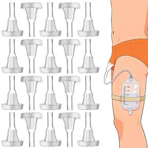 lot 2006 image: 20 Pack 29mm Male External Catheter Soft Silicone Design with Adhesive Strips Comfortable Fit Individually Wrapped Disposable Sheaths Compatible with Most Urine Collection Bags
