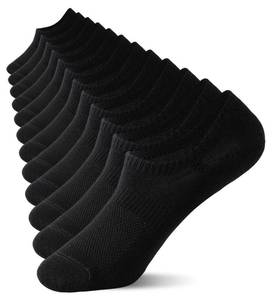 lot 2017 image: Irisbear Womens No Show Socks Thin Cotton Non Slip Low Cut Socks Black 9-11