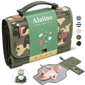 lot 2029 image: Portable Diaper Changing Pad for Baby, Detachable Travel Changing Pad with Baby Wipes Pocket, Gifts for Baby Shower, Newborn Girls and Boys (Green Camo)