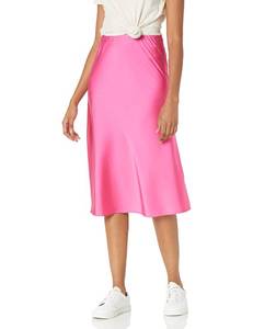 lot 2063 image: The Drop Womens Maya Silky Slip Skirt, Hot Pink, L