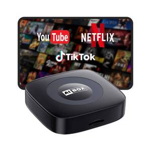 lot 2075 image: Ai Magic Box for Streaming NetflixYouTubeTikTok, Wireless CarPlay Adapter Dongle Support TF Card for OEM Wired Car Play & Android Auto Cars