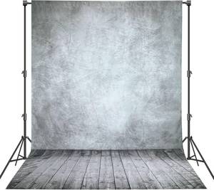 lot 2082 image: Haboke Professional Abstract Portrait Photography Backdrop,Wall with Wood Floor Backdrop for Kids Photography Baby Newborn Cake Smash Photo Shoots Hypoallergenic Fabric Photography Props(Grey-8x10ft)