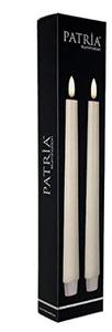 lot 2107 image: Patria 11 Inch LED Taper Set Ivory