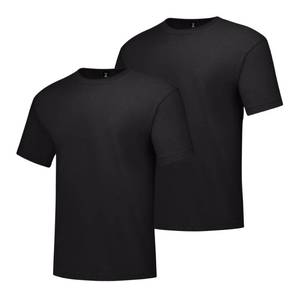 lot 2464 image: Hanes Size Mens Beefy Short Sleeve Tee Value Pack (2-Pack), Black, LargeTall