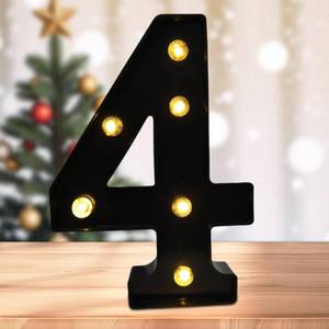 lot 2470 image: LED Marquee Numbers, Light Up Numbers for Party, Small Light Up Letters, Battery Powered Lighted Number for Birthday or Home Decor (Black, 4)