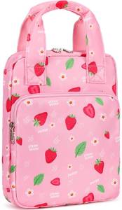 lot 2474 image: DSIUE Kids Bible Cover Case Girls Cute Bible Carrying Case Book and Study Supplies HolderCarrierBag with Handle and Pockets, Pink Strawberry