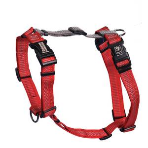 lot 2483 image: Blue-9 Reflective Buckle-Neck Balance Harness, Fully Customizable Fit No-Pull Harness with 3M Reflective Stitching, Ideal for Dog Training and Obedience, Made in The USA, Red, MediumLarge